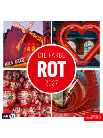 Kalender - Die Farbe Rot Kalender 2027 - 30x30 - Art12