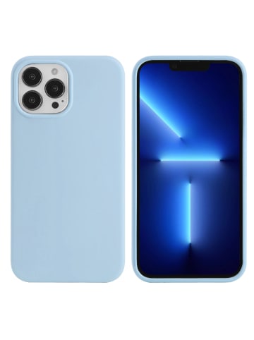 Feste Silikonhülle für iPhone 13 Pro Max in Blau
