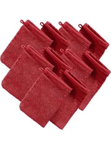 Frottier Waschhandschuh 10er-Pack Heidelberg in rot