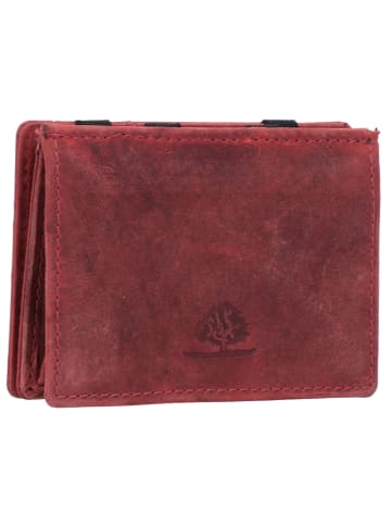 Vintage Geldbörse Leder 7.5 cm rusty red