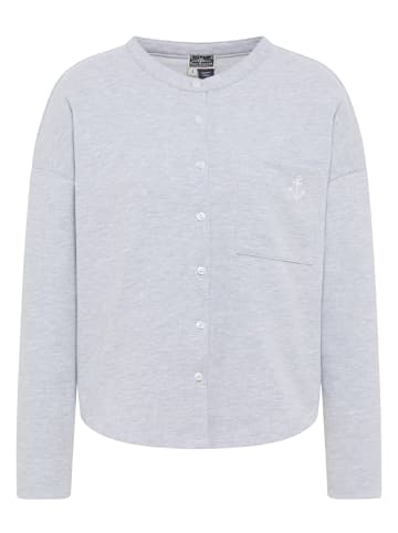 Damen Sweatjacke in Hellgrau Melange