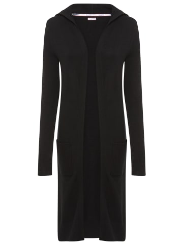 Longstrickjacke in schwarz