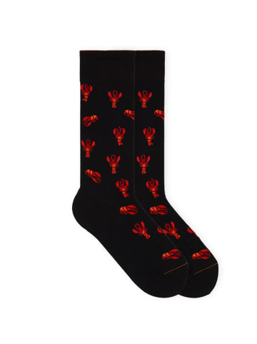Gemusterte Socken Best of Icons in Lobster Ink Black