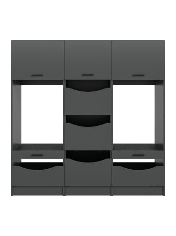 Waschmaschinenschrank Free (3-teilig) Anthrazit 192 x 68 cm