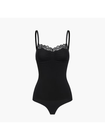 Figurformender Body mit String  in Schwarz