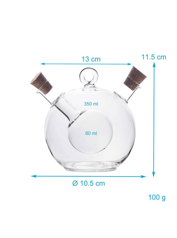 2-in-1 Essig- und Ölspender in Transparent