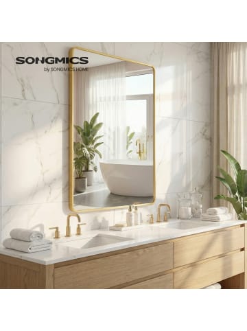 Standspiegel Berit in Gold - (B)61 x (H)91 x (T)1.3 cm