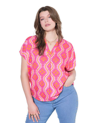 Hemdbluse in neon pink