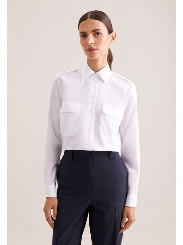 Pilotenbluse Slim in Weiß