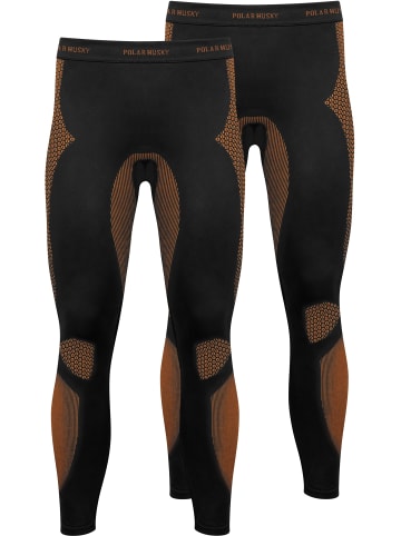 2 x Thermounterhose Lange Skiunterwäsche für Herren in Orange