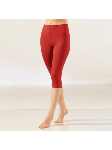 Single-Jersey Capri-Leggings im 2er-Pack in rot/schwarz