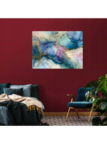 Leinwandbild Marmor in Blau