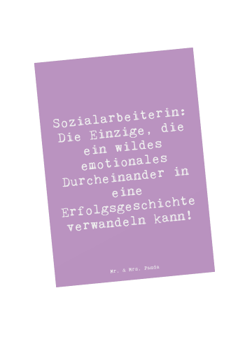Grußkarte Spruch Sozialarbeiterin Erfolg mit Sp... in Lavendeltraum