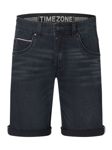 Denim Jeans-Shorts mit Saum und Taschendetails in Schwarz