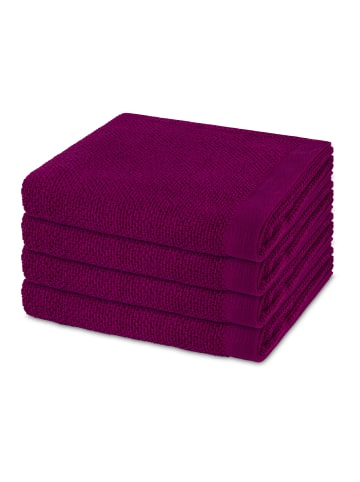 4 X Handtuch im Set Bliss in Berry