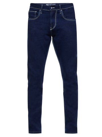 Dark Blue Jeans Hose "MELVIN" Slim Fit Cotton-Stretch in Dark Blue