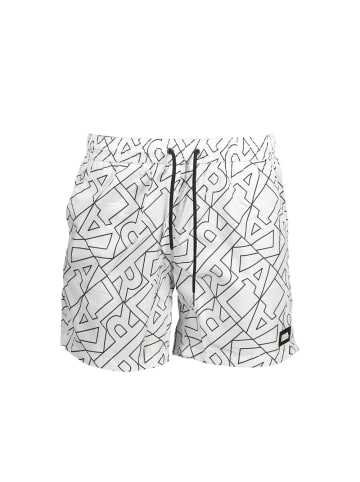 Weiß Polyester Herren Bade Boxershorts