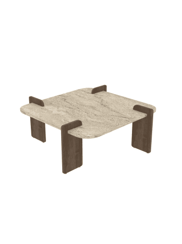 Couchtisch ORIGIN in Travertin - (W)90  x (H)35  x (L)90 cm