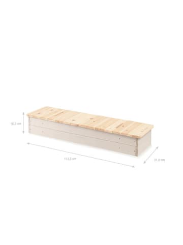 Sandkasten Hedda, beige/natur, 114 x 32 x 19 cm