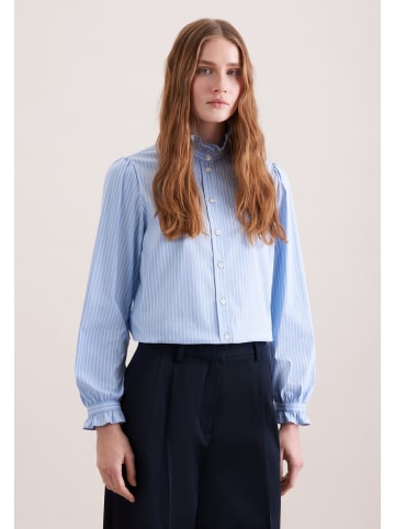 Rüschenbluse Regular in Hellblau