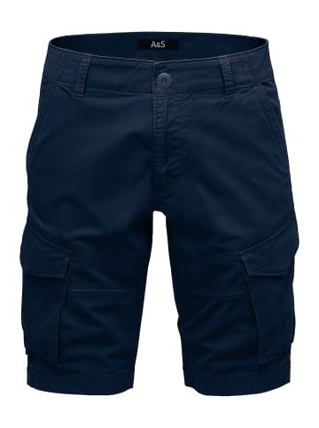 Bermuda Cargoshorts mit Patten-Taschen A&S in Navy