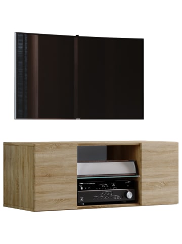 TV Wand Hänge Lowboard Fernsehschrank Jusa 115 in Sonoma-Eiche