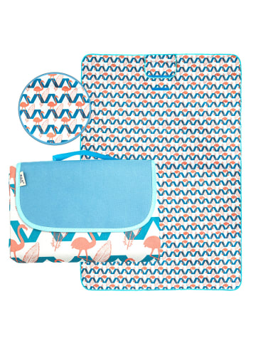 Faltbare Picknickdecke Outdoor Decke in 199 x 190 Flamingo Design