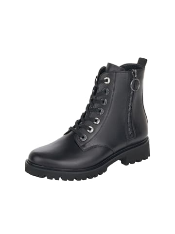 Schnürstiefelette in schwarz