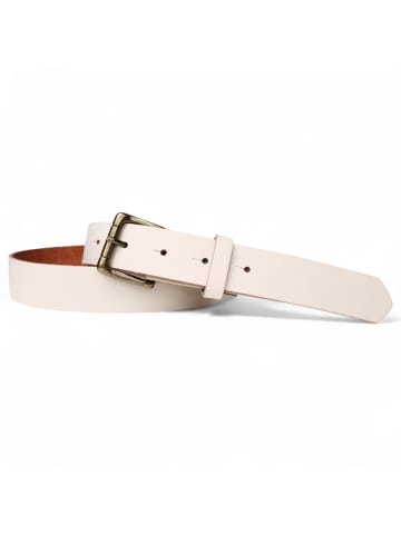 Damengürtel Leder in Creme