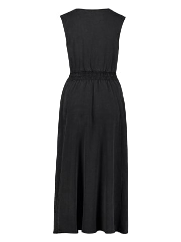 Midikleid mit elastischem Bund in Black Denim