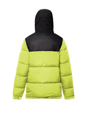 Damen Wattierte Steppjacke in Saure Limette Schwarz
