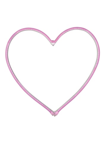 LED Herz Neon Schild Dekoleuchte Neonlicht Dekoobjekt pinkes Herz 27cm