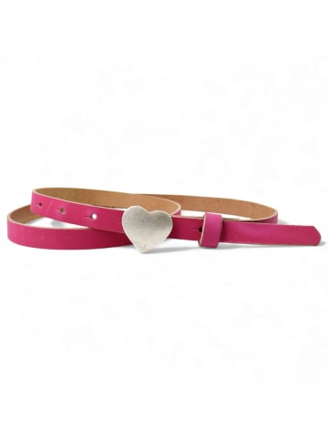 Ledergürtel in Pink