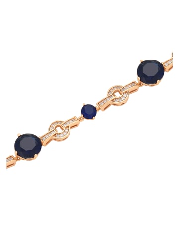 Women Crystal-Studded Bracelet in Rose Gold Navy