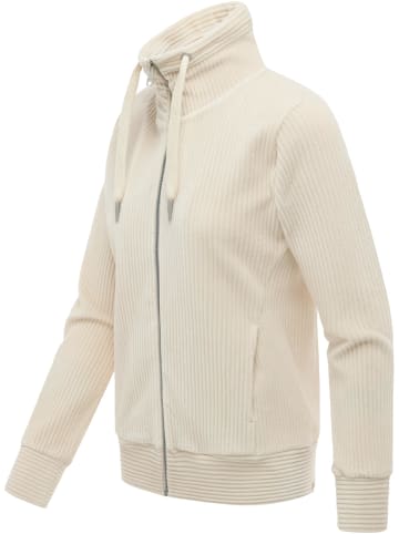 Sweatjacke Ronette Cordy in Ecru