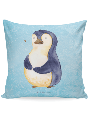 Kopfkissen Pinguin Diät ohne Spruch in Eisblau
