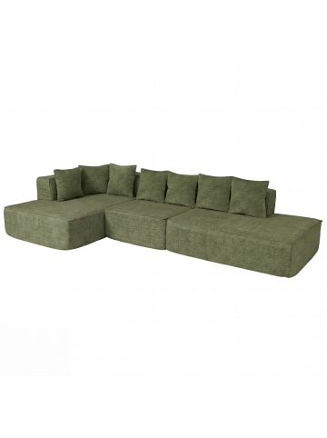 Sofa-Garnitur Q28 Liegefläche links, Grün