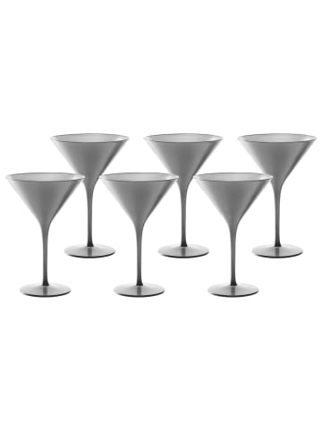 6er Set Cocktailschalen Elements in Silber 240 ml