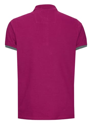 Kontrast Polo Pique Shirt Regular Fit in Lila / Anthrazit