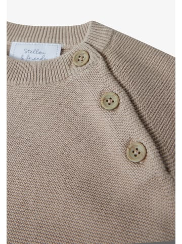 Strick-Overall in beige