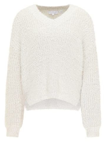 Damen Strickpullover in Wollweiss