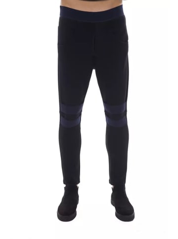 Schwarz Viskose Herren Hose