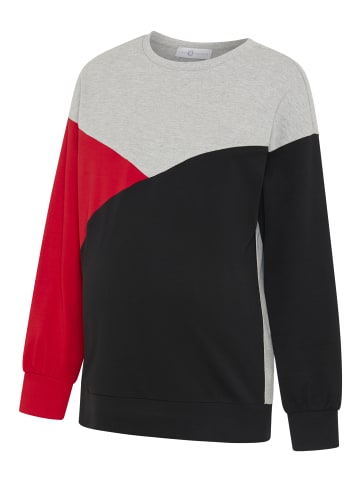 Umstandssweatshirt in schwarz gemustert