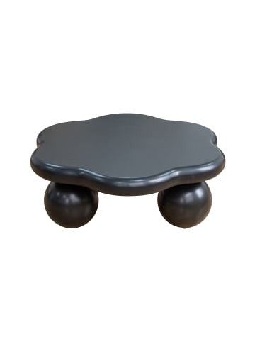 Couchtisch in Schwarz matt 80 cm Wolkenform Blütenform für Wohnzimmer