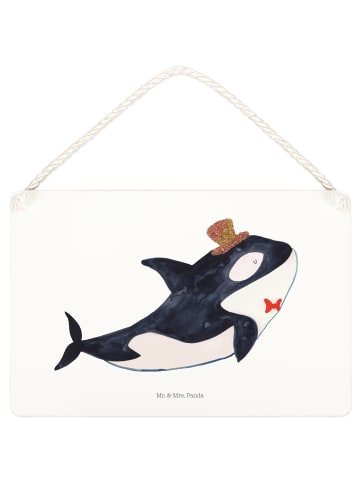 Schild Orca Zylinder ohne Spruch in Weiß