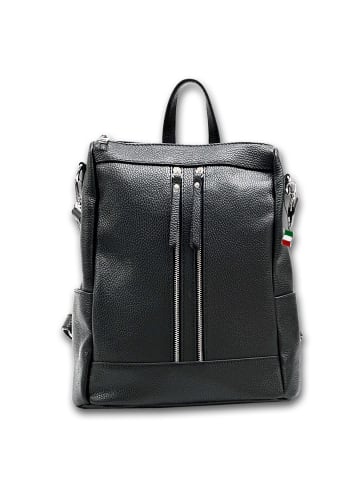 Leder Cityrucksack Florence Rucksack schwarz ca. 30cm