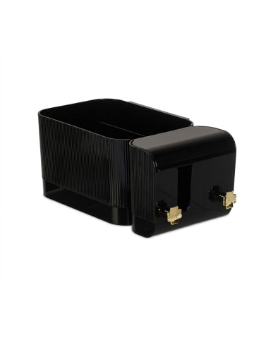 Kosmetik Organizer in Schwarz/ Gold - (B)24 x (H)10 x (T)12,5 cm