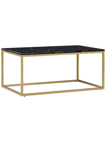 Couchtisch DELANO in Schwarz/Gold - (W) 60 x (H) 45 x (L) 100 cm