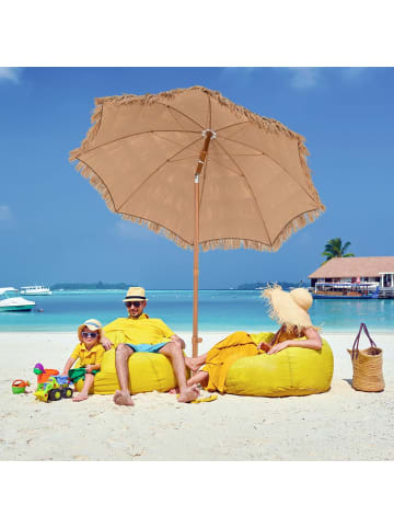 Sonnenschirm Hawaii mit Tragetasche in Hellbraun