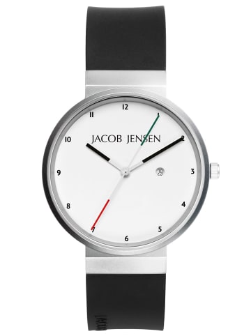 Herrenuhr Titan Quarz Schwarz/Weiß